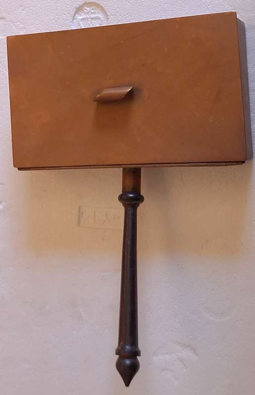Vintage Lidded Copper box with wooden handle