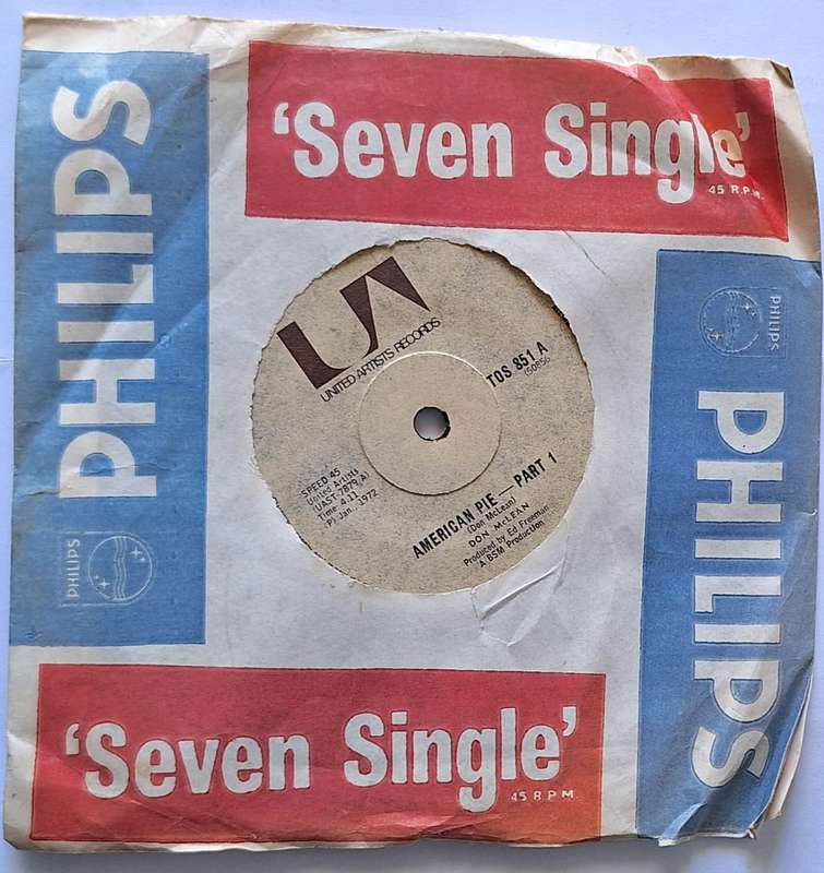 American Pie Don McLean United Artists Records TOS 851