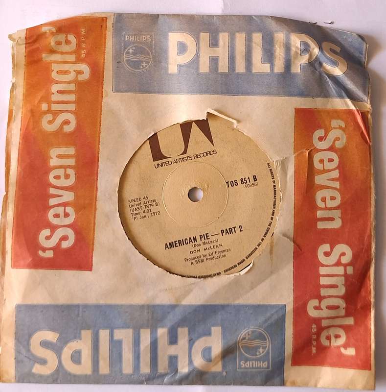 American Pie Don McLean United Artists Records TOS 851