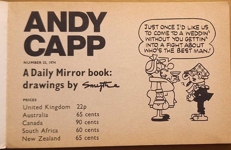 Andy Capp Drawings by Smythe No. 33
