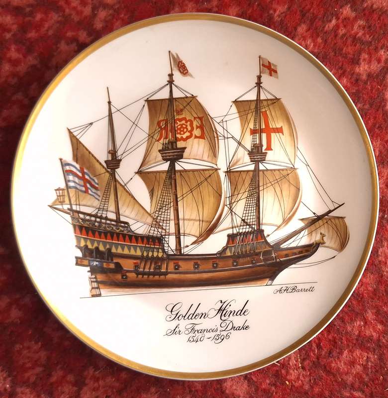 Heritage Porcelain Limited Edition Plate of Pelican/Golden Hinde