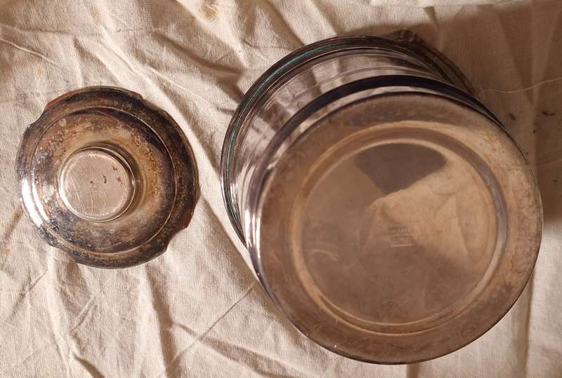 A Plated Wepco Ice Bucket with Drain Cover Insert