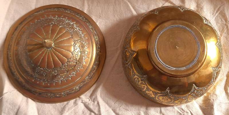 Lidded Brass Bowl