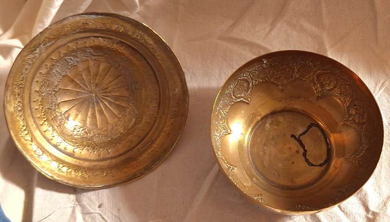 Lidded Brass Bowl