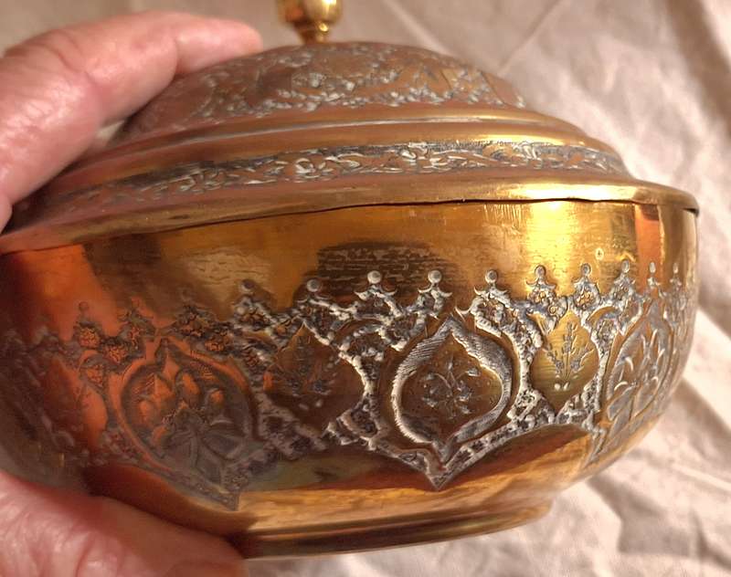 Lidded Brass Bowl