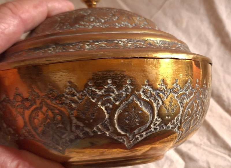 Lidded Brass Bowl