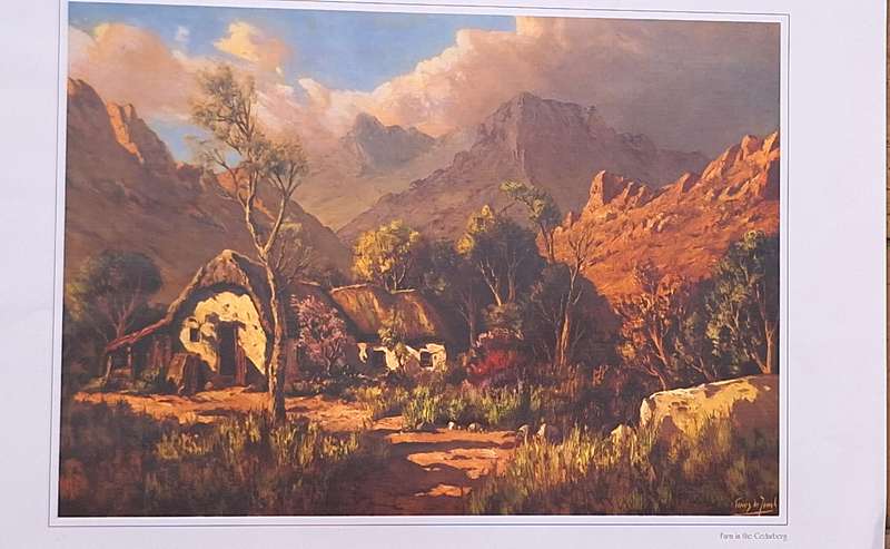 Unframed Reproduction Tinus de Jongh Farm in the Cedarberg