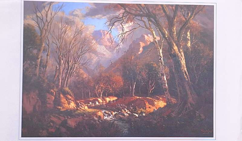 Unframed Reproduction Tinus de Jongh Banhoek, near Stellenbosch