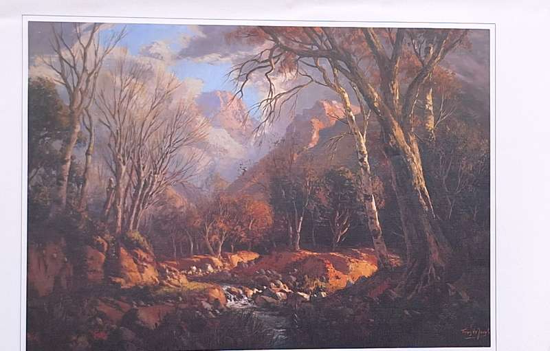 Unframed Reproduction Tinus de Jongh Banhoek, near Stellenbosch