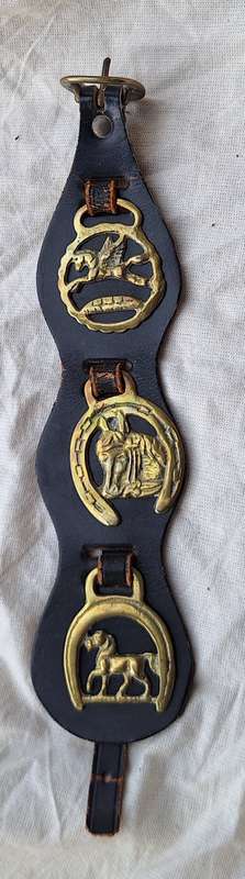 Small Horse Brass on Leather strap