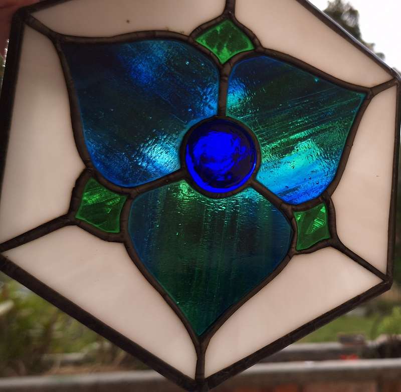 Hexagon Shaped Handmade Glass Trinket / Jewellery Box