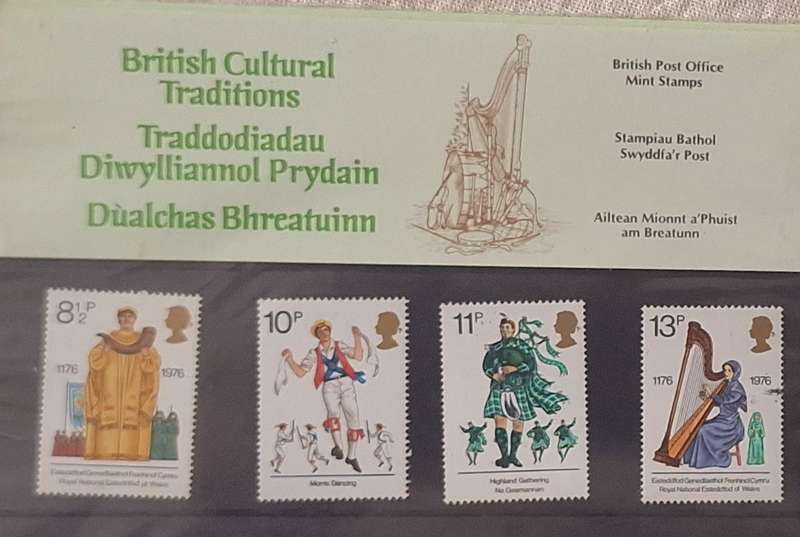 GB 1976 British Cultural Traditions Presentation Pack No. 82 Set of 4 Mint stamps