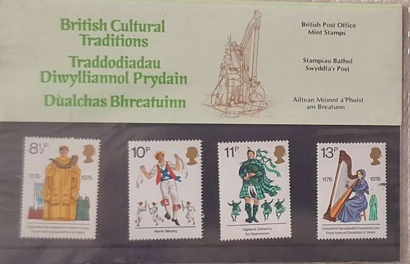 GB 1976 British Cultural Traditions Presentation Pack No. 82 Set of 4 Mint stamps