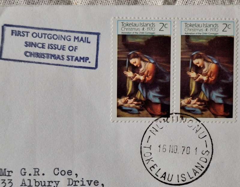 Tokelau Islands 1970 Christmas First Outgoing Mail Since Issue