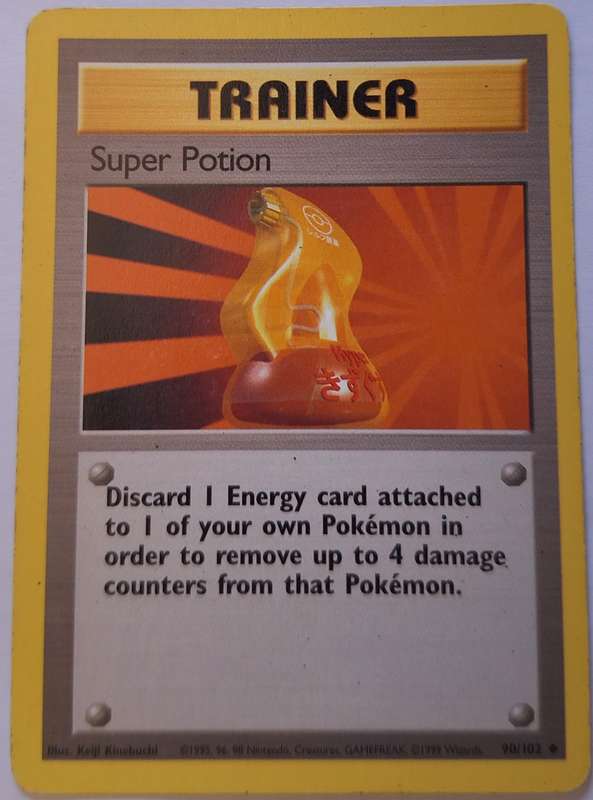 Vintage Pokemon Trainer Super Potion 90/102