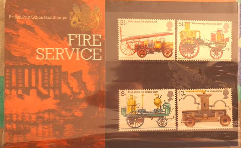 GB 1974 Fire Service Presentation Pack No. 60 Set of 4 Mint stamps