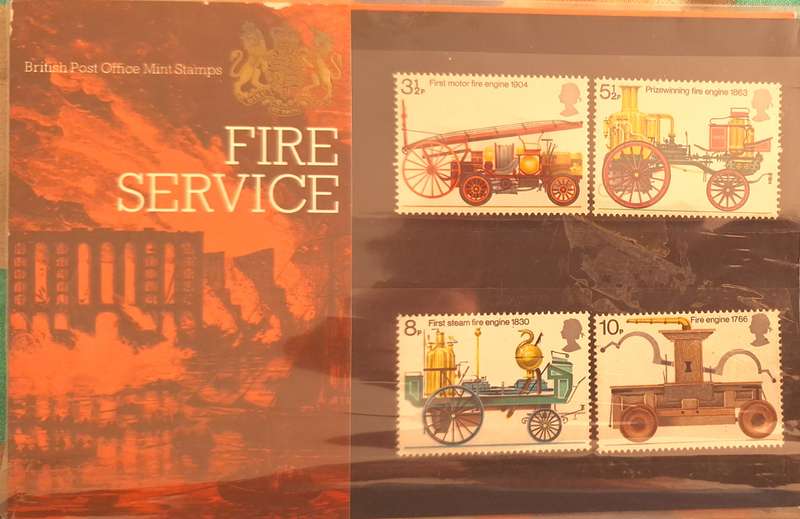 GB 1974 Fire Service Presentation Pack No. 60 Set of 4 Mint stamps