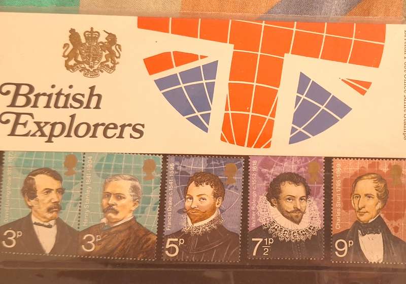 GB 1973 British Explorers Presentation Pack No. 50 Set of 5 Mint stamps