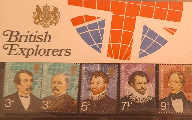 GB 1973 British Explorers Presentation Pack No. 50 Set of 5 Mint stamps