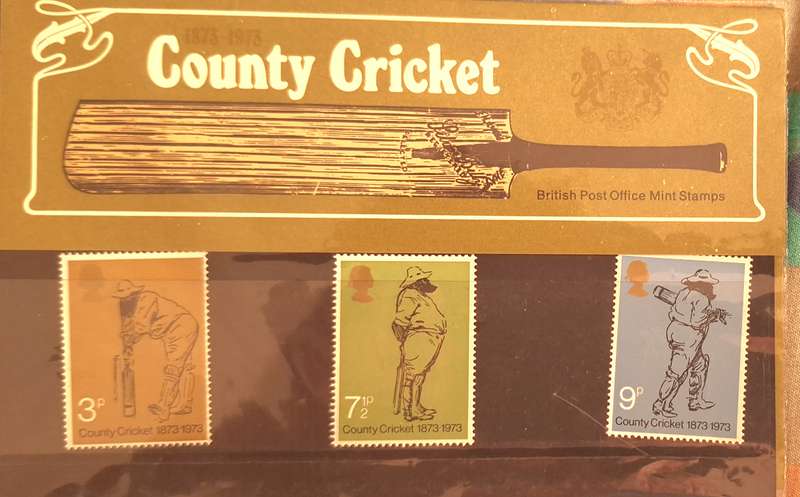 GB 1973 County Cricket Presentation Pack No. 51 Set of 3 Mint stamps