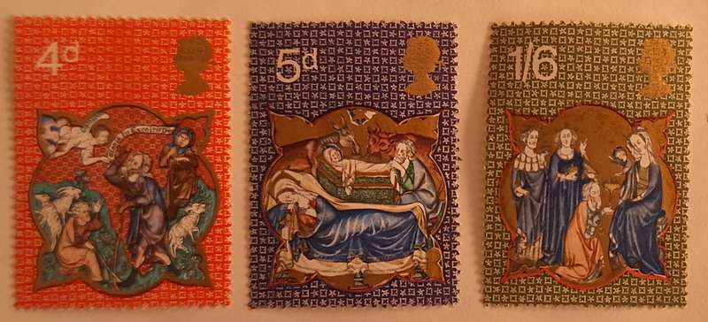 GB 1970 Christmas Set of 3 Mint stamps