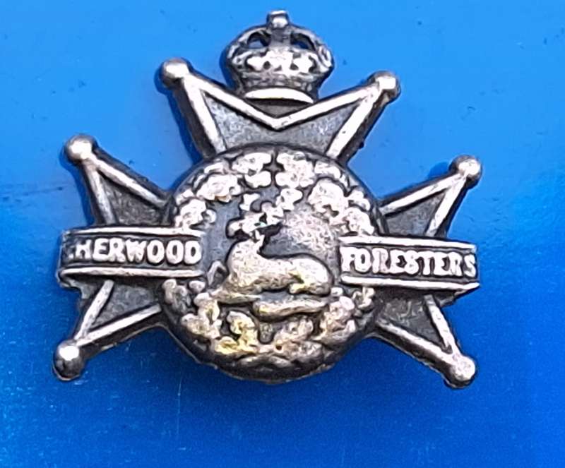 Sherwood Foresters Pin on Badge incomplete