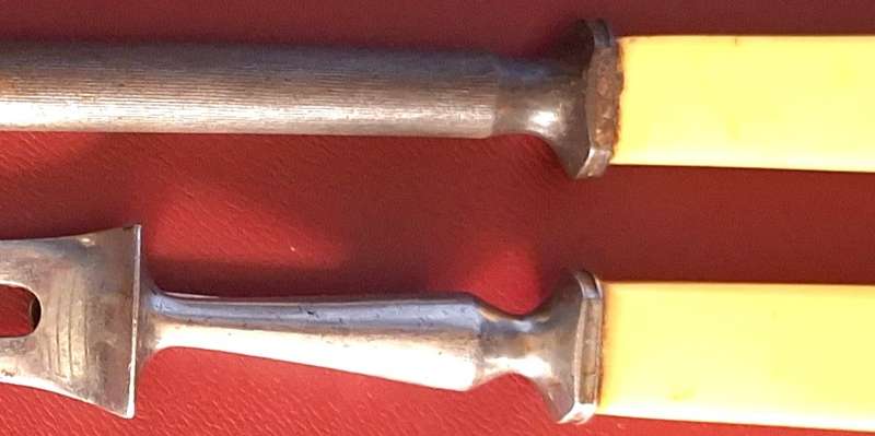 Vintage Fork and Sharpening Steel from a Carving Set