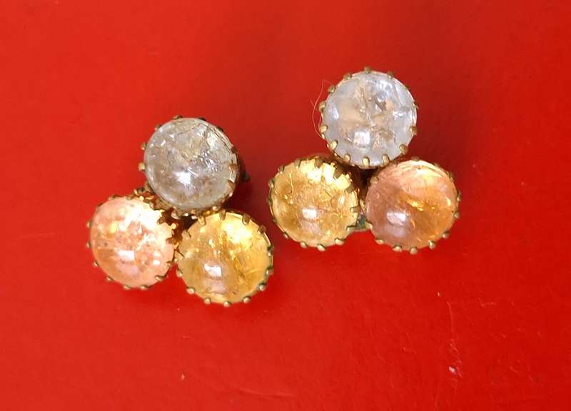 Vintage Clip-On Type Earings Made In Austria