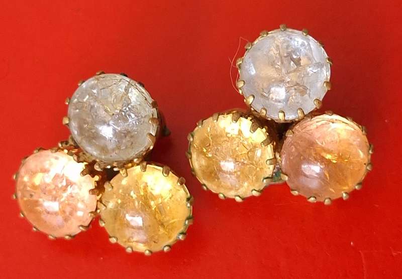 Vintage Clip-On Type Earings Made In Austria