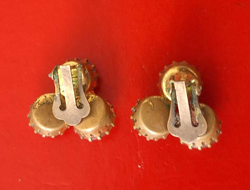 Vintage Clip-On Type Earings Made In Austria