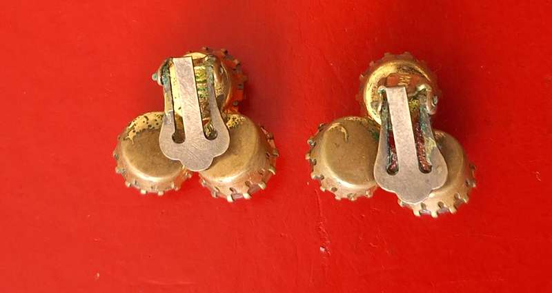 Vintage Clip-On Type Earings Made In Austria