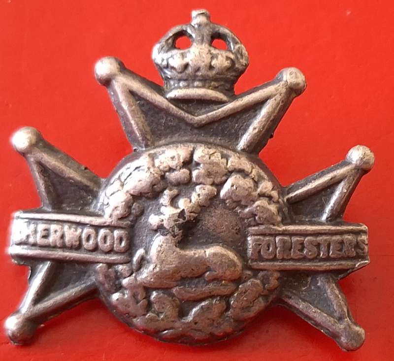 Sherwood Foresters Pin on Badge incomplete