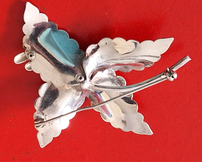 Vintage Silver Plated Flower Brooch