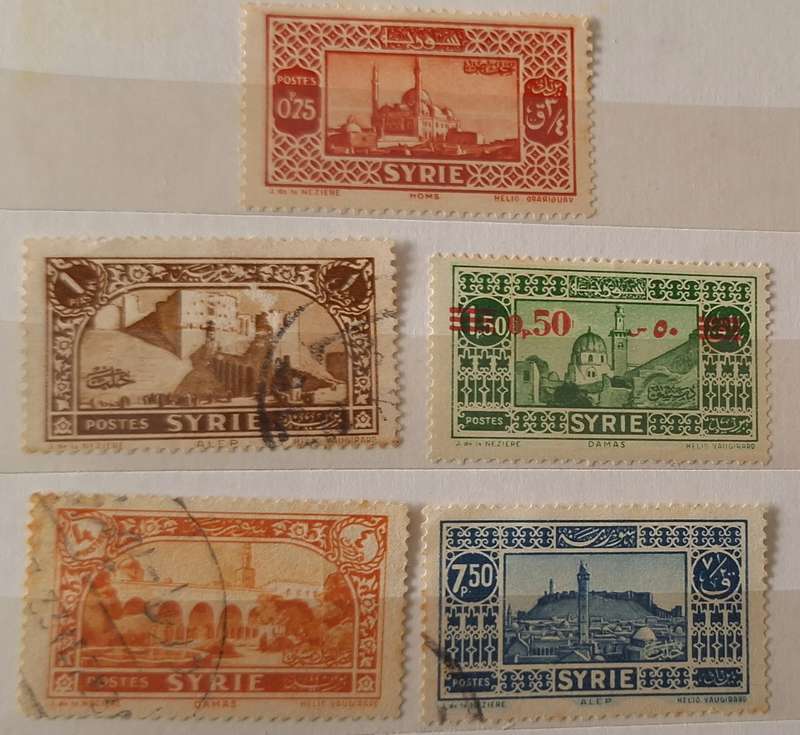 Syria Post 1920 Mixed Lot of 5 Used and Unused