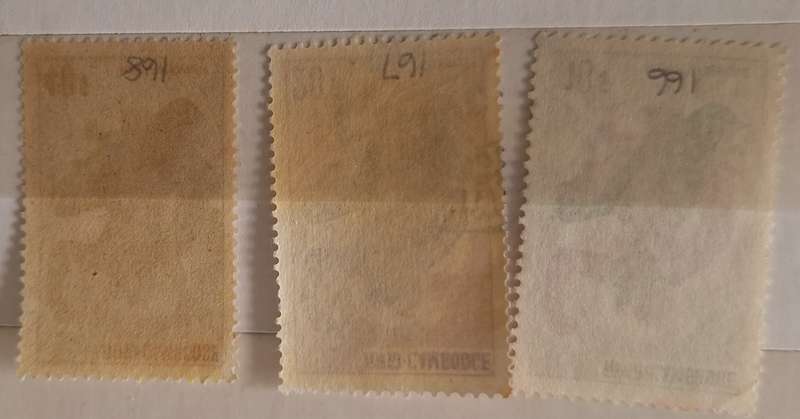 Cambodia 1964 Hanuman 3 Used stamps from Set of 5
