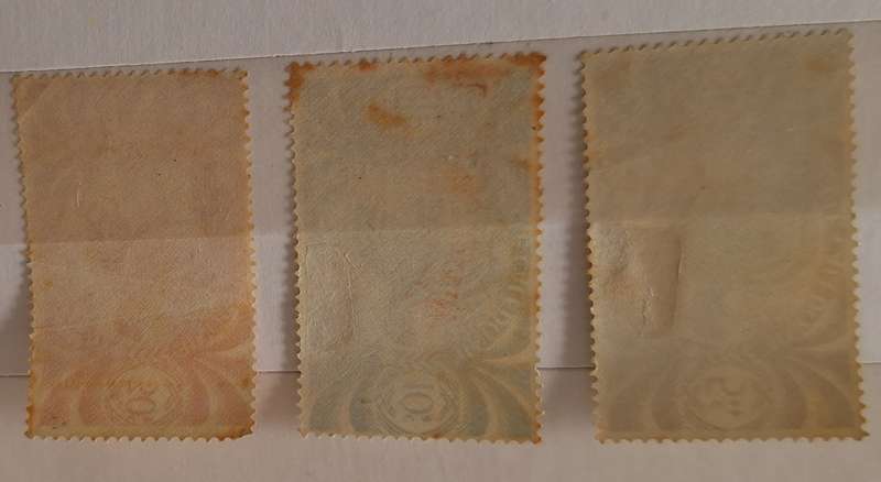 French Caledonia 1942 Definitives 3 Unused Hinged stamps