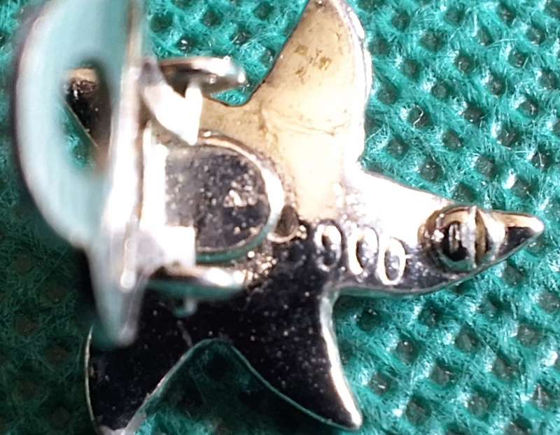 Vintage Silver Plate S900 Starfish Clip on Type Earrings