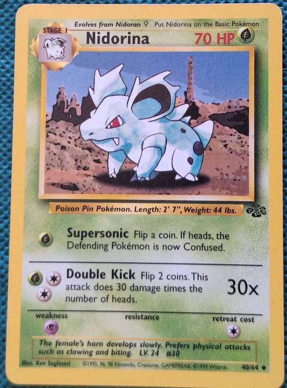 Posemon Trading Cards Nidorina 40/64