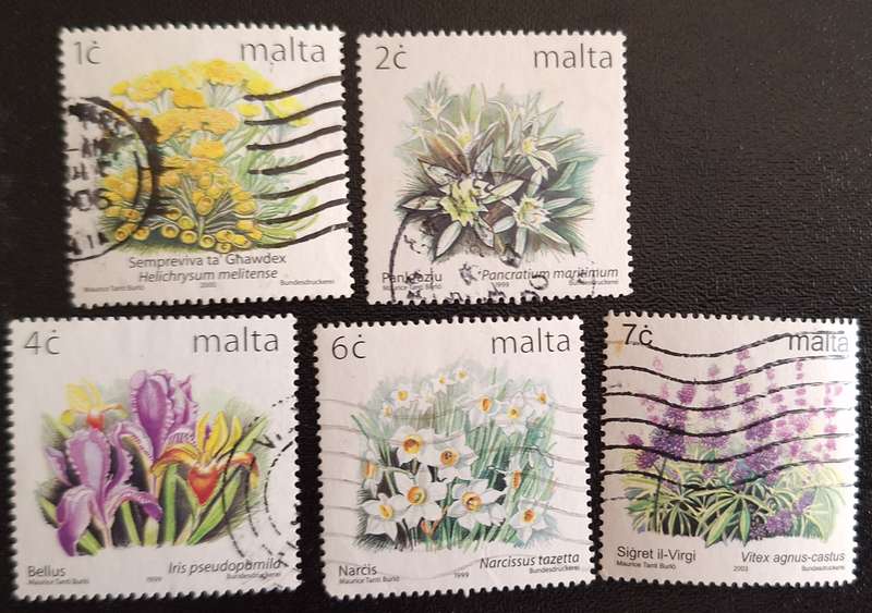 Malta 1999 Flowers 5 Used stamps
