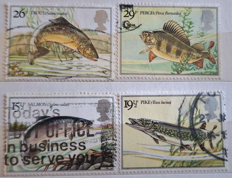 GB 1983 British River Fish Set of 4 Used stamps