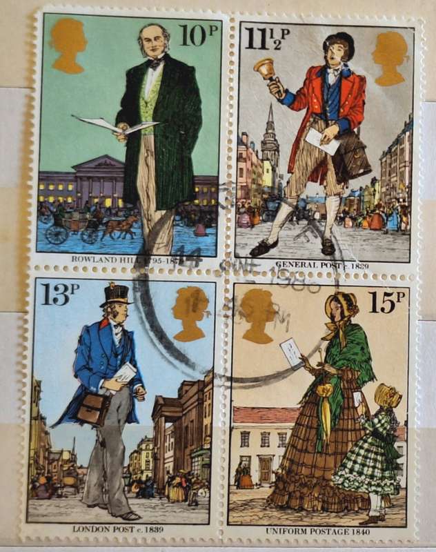 GB 1979 Sir Rowland Hill Death Centenary Block of 4 Used stamps