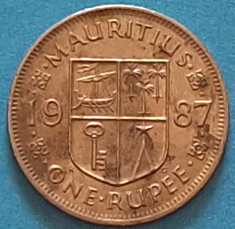Mauritius 1987 One Rupee Copper-nickel