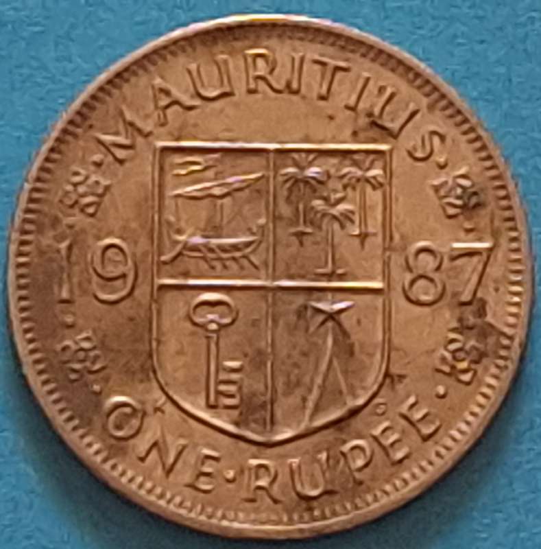 Mauritius 1987 One Rupee Copper-nickel
