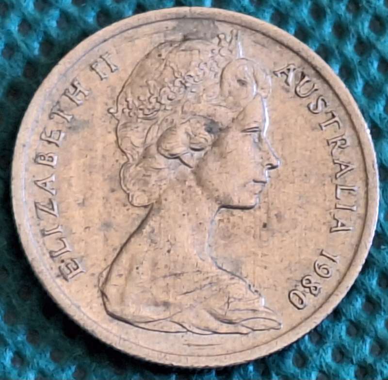 Australia 1980 Elizabeth II 5 cents Copper-nickel
