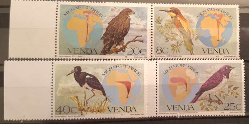 Venda 1983 Migratory Birds Set of 4 Mint stamps