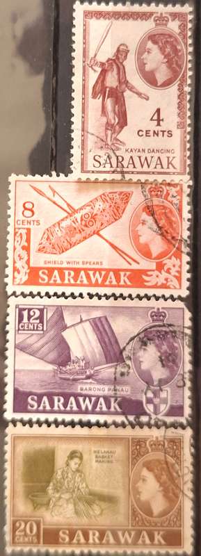 Sarawak 1964 Elizabeth II Definitive 4 Used stamps