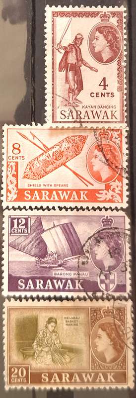 Sarawak 1964 Elizabeth II Definitive 4 Used stamps