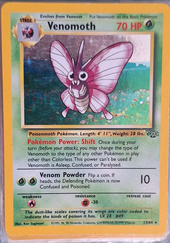 Pokemon Trading Card Venomoth 13/64 Holo