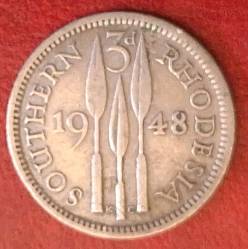 Southern Rhodesia 1948 George VI 3d Copper-nickel