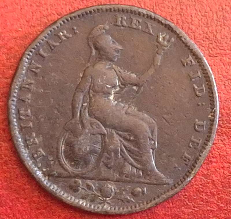 United Kingdom 1826 George IV 1 Farthing Copper